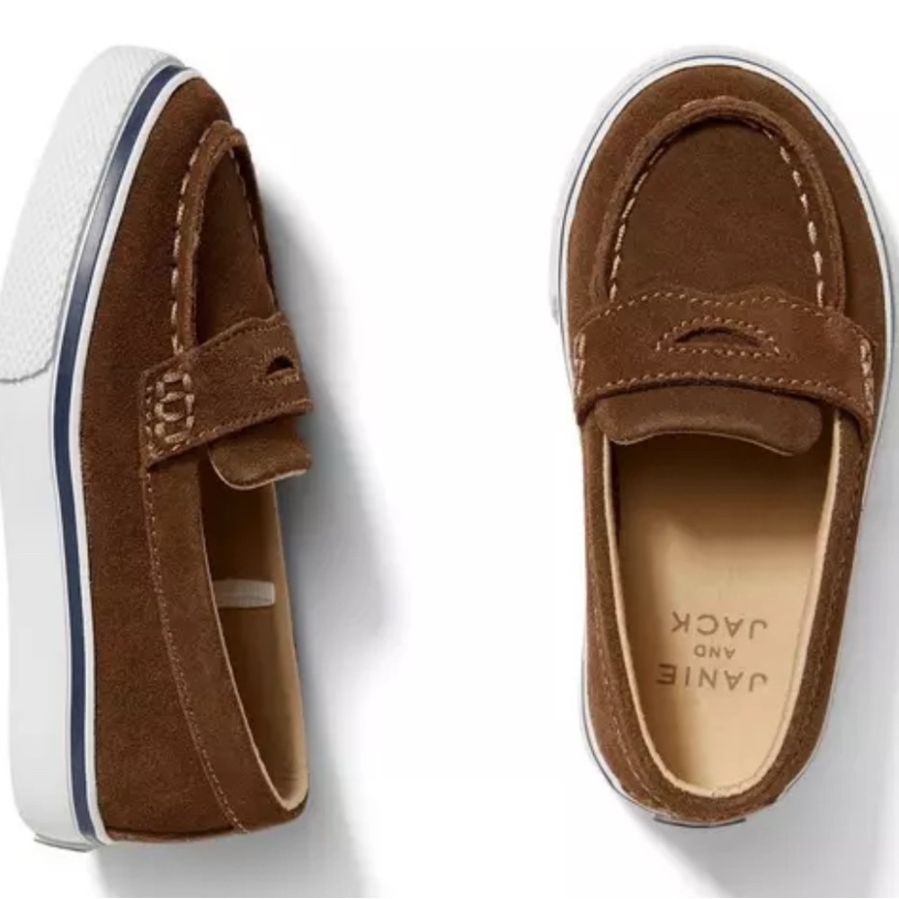 Janie and Jack Brown Kids Penny Loafer Sneakers